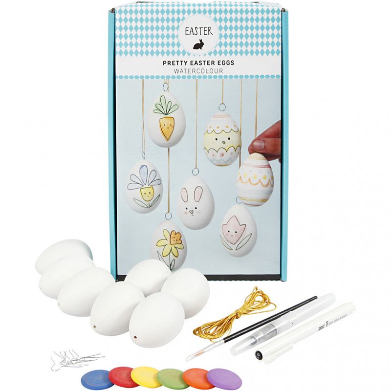 Fine påske egg, vannfargedekorasjon, 1sett