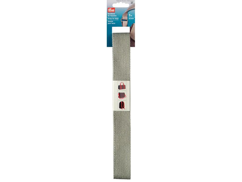 Prym Bomullstropp for bag  30mm Light Grey
