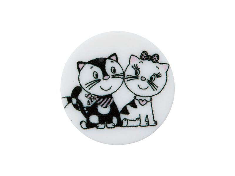 Knapp 453388 Øyeknapp Katter 20mm 12 Hvit