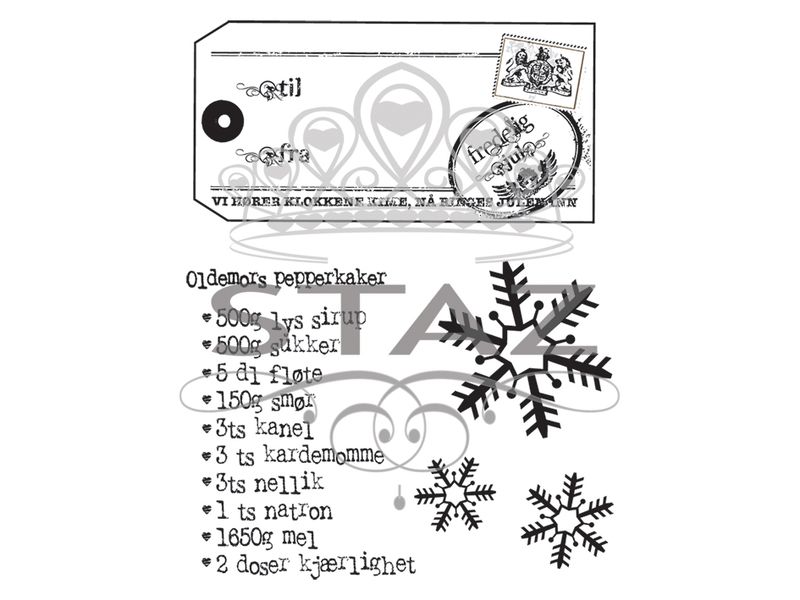 Staz Stempelsett JUL – Oldemors Pepperkaker