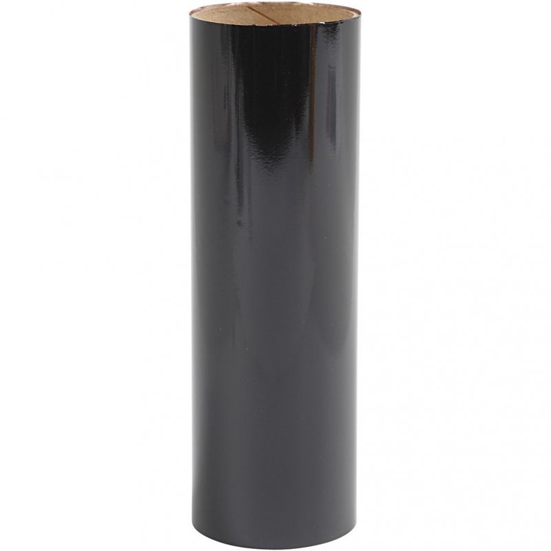 Dekorasjonsfolie, B: 15,5 cm, Svart, 50 cm,