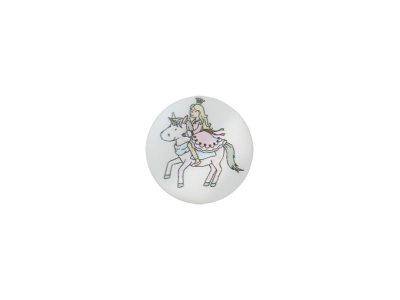 Knapp 453799 Øyeknapp Prinsesse og enhjørning 18mm 901