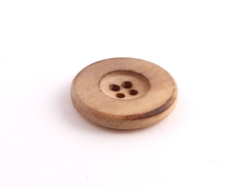 Treknapp  Rund  28mm  Natur