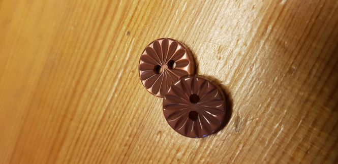 Hovedbilde Knapp  Blomst  13mm Brun