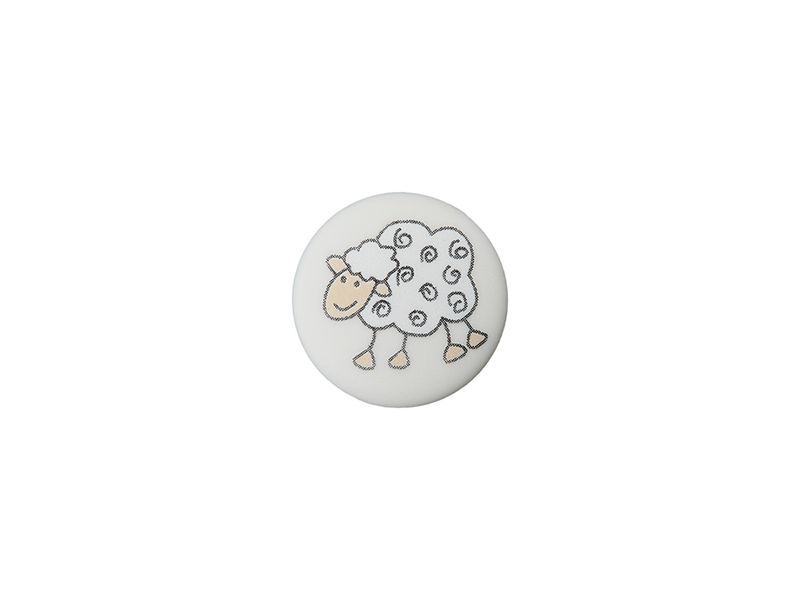 Øyeknapp Sau 15mm Hvit