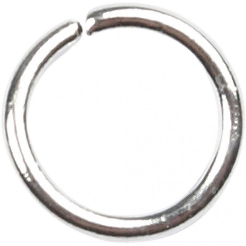 O-ring, metallring, øsken, 5,4mm, forsølvet, 30 stk.