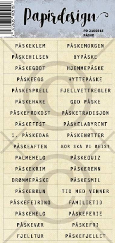 Papirdesign - 2100515 PÅSKE