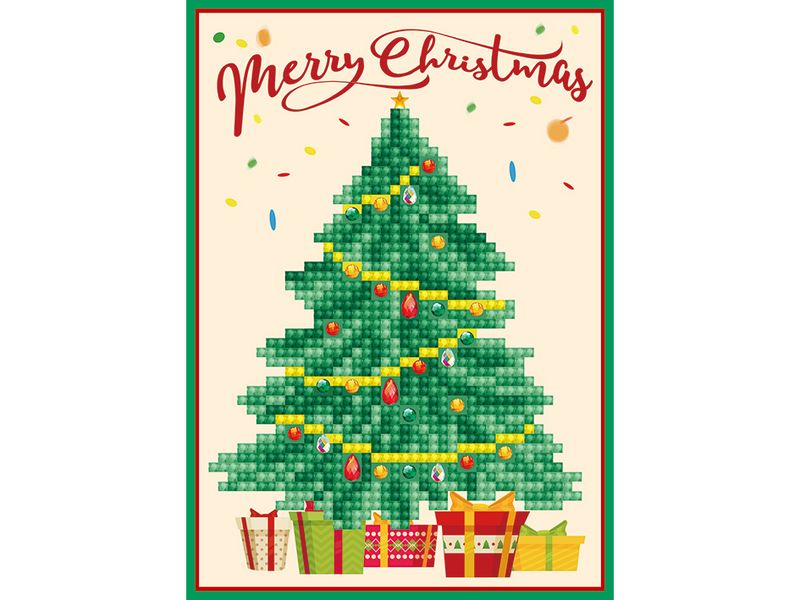 Diamond Dotz DDG Kort  Merry christmas tree